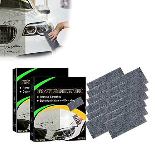 Nano Sparkle Cloth, Nano Sparkle Tuch, Nano Magic Tuch für Auto Kratzer Entfernen, Mehrzweck Car Scratch Remover für Reparatur von leichten Kratzfarben, Lackpflege Autoreinigung (12PCS)