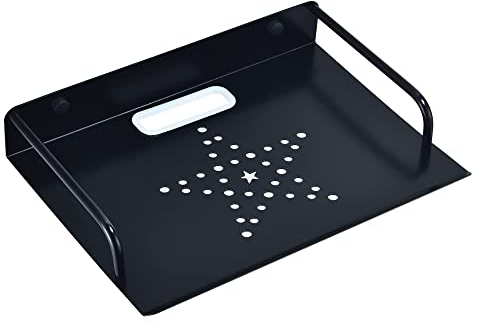 HNVNER Étagère Murale pour Routeur, Support Mural pour Petit Projecteur, Flottantes Etagères en Métal pour Boîtiers Multimédias/TV Box/Haut-Parleurs/Modem (1 Niveaux, Petite)