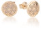 NKlaus Paar 8mm Ohrstecker Blumen des Lebens 333 Gelb Gold Lebensblume Ohrringe 8291