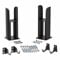 DuraTherm® Floor Mounting Radiator Leg Kit Feet Freestanding Supports for Double Oval Tube Radiators, Matt Black