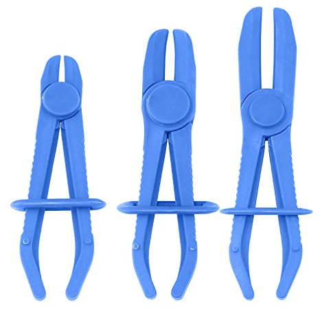 Rierdge 3-teiliges Schlauchklemmen-Set, flexible Schlauchschellen, Zangen-Set, blaue Schlauchklemmen, Schlauchklemmen, 15.2 cm, 17.8 cm und 25.4 cm Schlauchschellen