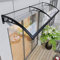 UV-Regen-Schneeschutz Vordach für Haustür,Fenster Türüberdachung,Haustürdach Regenschutz Pultbogenvordach,Selbstreinigende Transparente Polycarbonat Veranda Pultvordach (80x240cm/31 x94)