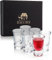 BACCHUS GlassWare Shot Glasses Set of 6 Clear Glass Shots Fancy 30ml Heavy Base Suitable for Tequila Baby Guinness Whiskey Espresso Soju Alcohol and Desserts Dishwasher Safe (6 Pieces)