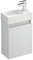 Milan White Cloakroom Vanity Unit With 1 Tap Hole Basin, Wall Hung, Soft Close Doors, Universal Handed Bathroom Unit- 390mm