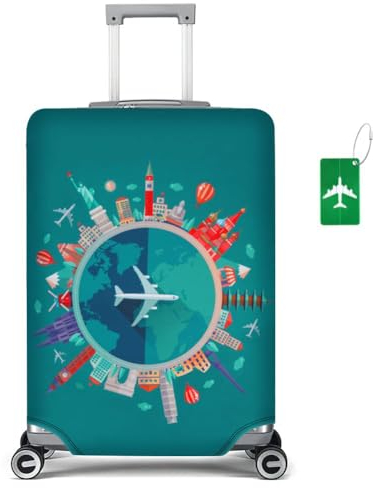 Flintronic Cover Proteggi Copertura per Valigie, Coperture per Valigie, Elastico Cover Proteggi Valigia, Copri Valigia, Coperchio per Bagagli, M(con Etichetta)