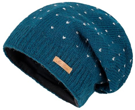 alpengoa McRon Damen Gefütterte Beanie Wollmütze Modell Lizzy