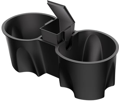 Zanch Mittelkonsole Getränkehalter für Tesla Model Y/3 [Eingebettete Installation] 2024 Upgrade Zubehör Becherhalter Einsatz für Model Y(2020-2024) Model 3(2021-2023) mit [Abnehmbare Hülle]