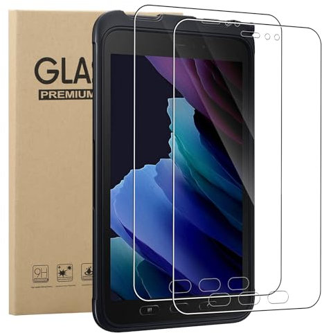 MEMELOKA Verre Trempé pour Samsung Galaxy Tab Active 3 8 Pouces, 2 Pièces 9H Dureté [Anti-Rayures][Sans Bulles][Haute définition] Protection Écran pour Samsung Galaxy Tab Active 3
