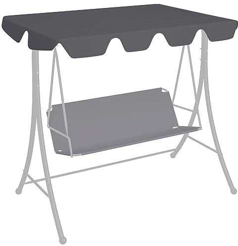 ARKEM Ersatzdach für Hollywoodschaukel Anthrazit 188/168x110/145 cm Schaukel Dach Ersatz Bezug Hollywoodschaukel Ersatzbezug