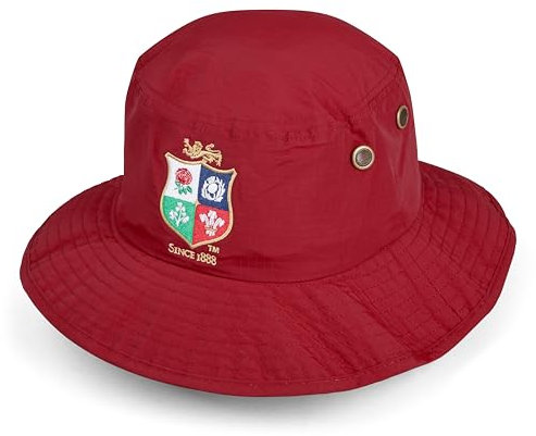 Canterbury - British & Irish Lions Unisex Britische und irische Löwen mit breiter Krempe Hut, Rote Dahlie, Einheitsgröße