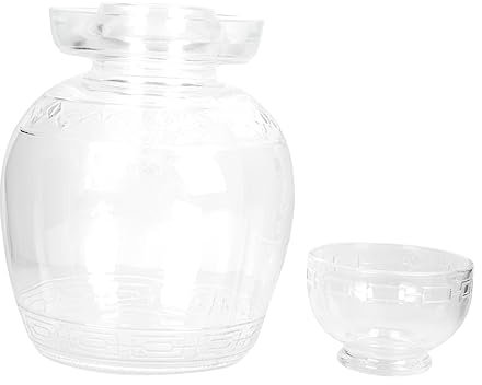 CIYODO 1 Pc Altar De Kimchi Estufa Tetera Tarro De Cristal De Un Galón Tarros De Decapado Pava Vaso con Tapa Olla De Fermentación De Pepino Tarros De Kimchi Vidrio Familiar Tanque De Vino