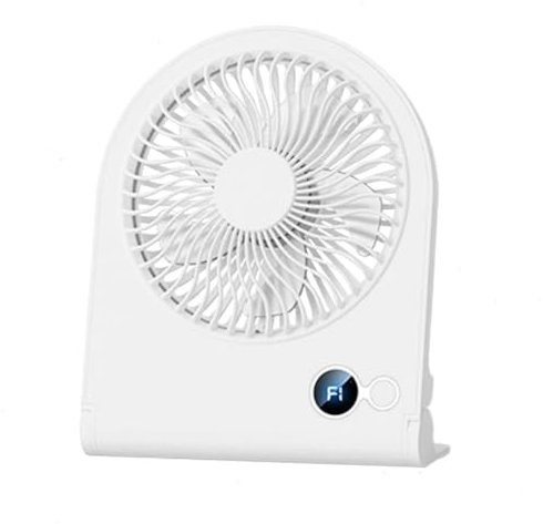 XUXN Simple Desk Fan, Strong Wind Versatile 3 Speeds Adjustable Quiet Mini Fan with Wall-Mounting Function,USB-C Chargeable Quiet Fan for Home, Office, Desktop