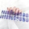 Gel Nail Strips - 20 Stickers, Soft Self-Upgrade, Full-Cured, Adhesive, Lasting 15 Days, No UV/LED Lam (37-Blue)