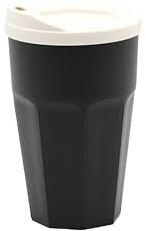 benderstore Kaffeebecher to go | mit Deckel und Trinköffnung | 2er Set | Bruchfest | 300 ml | Coffee | Made in Germany | schwarz