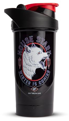 Shieldmixer Hero Pro Classic Shaker Stark - Sans BPA - Accessoire de gym - Shaker à protéines - Gourde de fitness - Noir - 700 ml