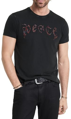 John Varvatos Peace Tee für Herren, Dunkelgrau, Klein