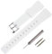 Ersatz-Armband aus TPU für Casio F-91W/F-84/F-94/F-105/F-108/A-158, Armbänder für Damen und Herren (White/Silver Buckle)