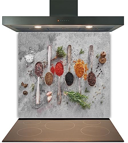 C2G Printed Glass Splashback for Kitchen, Made from Toughened Heat Resistant Glass for Cooker and Hob Backsplash (100cm (w) x 80cm (h) - Design No. 2068)