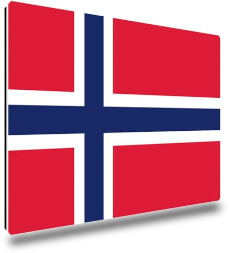 TRIOSK Kühlschrankmagnete Länderflaggen Magnet Flagge Norwegen Länder Reise Souvenir Geschenk für Reiselustige Frauen Männer Weltenbummler Kühlschrank stark eckig groß 85x55 mm