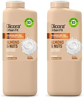 Dicora Urban Fit Body Milk Vitamina B Almendras & Nueces 400 ml (Paquete de 2)