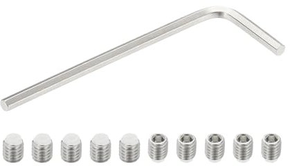 PATIKIL M5x5mm Vis Sans Tête Nylon, 10Pcs en Acier Inoxydable 304 Boulon Tête Hexagonale Métrique Six Pans Creux, Antidérapant, Entraînement Hexagonal Interne avec Clé Six Pans
