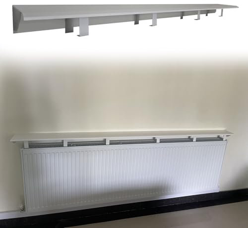 Floating Shelf Above Radiator/Radiator Top Cover Extra Long 210 200 190 180 170 160 140 120 100 90 70 60 40 CM Free Standing Radiator Shelf (Long 110CM)