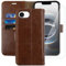 MONASAY iPhone 16E Case,Apple 16E Wallet Case 6.1-inch, [Glass Screen Protector] Flip Folio Leather Cell Phone Cover with Credit Card Holder for Apple 16E 2025,Brown