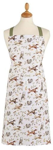 Cooksmart Forest Fable-Schürze, britisches Design, 100% Baumwoll-Twill-Schürze, Waldtierdruck, strapazierfähige und bequeme Passform, umweltfreundlicher Digitaldruck, stilvolle Küche und Backen
