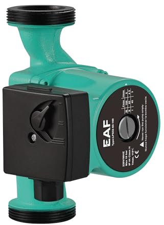 Bomba Circuladora y Presurizadora Automática EAF32-60/180 – Recirculación de Calefacción y Agua Caliente, Bomba de Presión para Hogar, 3 Velocidades, Conexión G2″, 180 mm