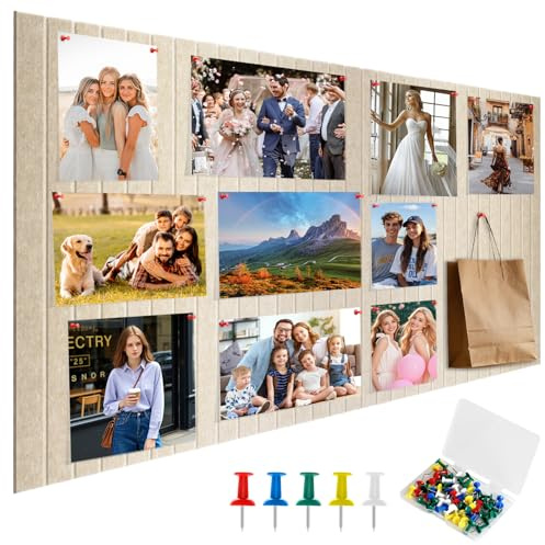 Große Filz Pinnwand Selbstklebend, 80x40cm Dekorative Pinnwand aus Filz, Filzboard mit Reißzwecke, 0,9cm Dick, Faltbare Fototafel Memotafeln Memo Boards Bulletin Board für Büro, Zuhause