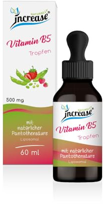Liposomale Vitamin B5 Tropfen hochdosiert - (15.000mg pro Packung) 500mg Vitamin B5 (Pantothensäure) pro Tagesdosis - MCT Öl - Hohe Bioverfügbarkeit