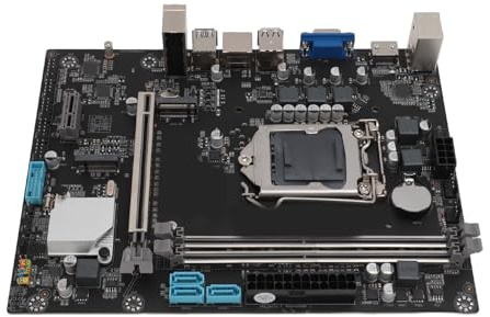 Sxhlseller LGA 1155 Mainboard Advanced H310M K Motherboard mit Gigabit-Ethernet-Schnittstelle, Maximal 32 GB Speicher, Ideal für den Bürogebrauch, Metallplatte X1