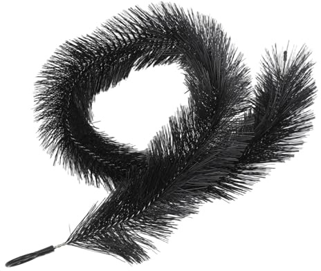 100mm x 1m Heavy-Duty Gutter Brush for Leaf Guard, Stainless Steel Wire Core & Nylon Bristles, Fits Most Roof Gutters (Black)
