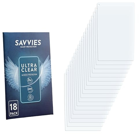 Savvies 18 Stück Schutzfolie für Newland PT60 Narvalo Displayschutz-Folie Ultra-Transparent