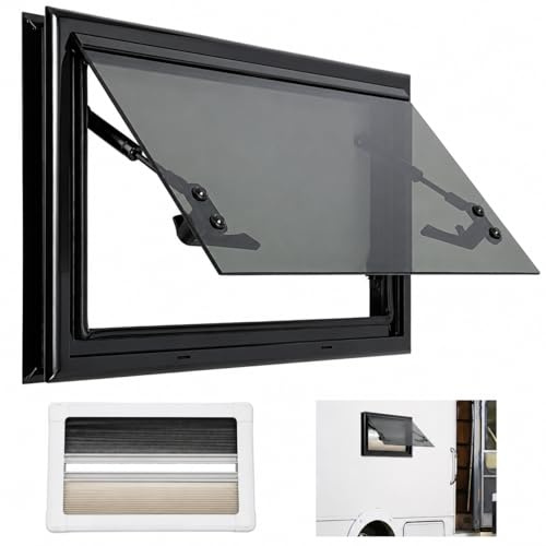 CLEADONG Fenêtre latérale pour camping-car 500x300mm Fenêtre battante pour caravane 85°