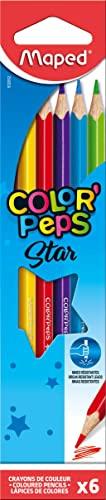 Maped 832002 Dreikant-Buntstift COLOR'PEPS, 6er Kartonetui