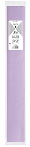 Clairefontaine 95409C - Packung mit 8 Bogen Seidenpapier, 18g, 50x75cm, ideal für Deko und Bastelaktivitäten, Flieder, 1 Stück