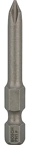 Bosch Professional Bit Extra-Hart für Phillips-Kreuzschlitzschrauben (PH1, Länge: 49 mm, 3 Stück), 2607001526