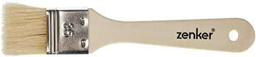 Zenker Brocha para repostería 18,5x3,7cm, pinceles para respostería y cocina (color: madera y acero), cantidad: 2
