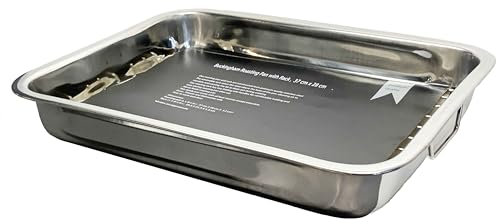 Buckingham Stainless Steel Roasting Pan with Rack, 37 cm x 28 cm