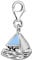 Quiges Donna Charm Ciondolo Placcato Argento Barca a Vela per Bracciali e Accessori