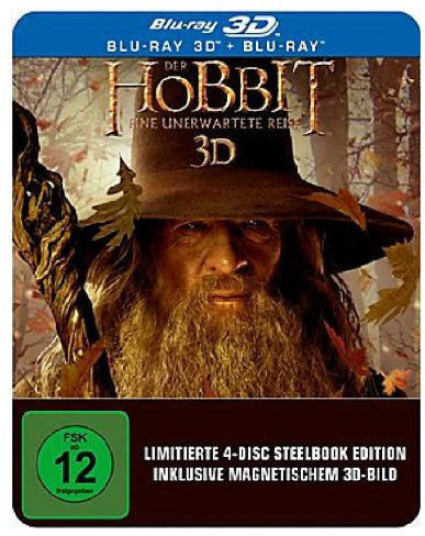 Der Hobbit: Eine unerwartete Reise 3D - Steelbook inkl. 3D-Magnet-Lenticularcover (Blu-ray 3D + Blu-ray) Regionfree, Uncut, OOP