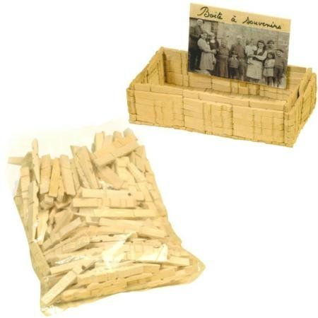 Demi-pinces à linge en bois - 200 pièces - Graines créatives