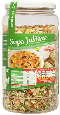 Trevijano - Sopa Juliana de verduras deshidratas - 100% natural - 350 g