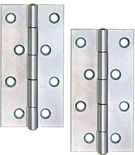 SECOTEC Scharnier schmal DIN 7954A / 60 x 34 mm / gerade / Stahl verzinkt / 2 Stück