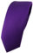 TigerTie - schmale Designer Krawatte in lila violett einfarbig Uni Rips gemustert
