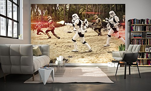 Komar Star Wars Vlies Fototapete | IMPERIAL STRIKE | 400 x 250 cm | Tapete, Wand Dekoration, Sturmtruppler, Kinderzimmer, Jugendzimmer, Weltall, Raumschiff | 011-DVD4