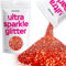 Hemway Ultra Sparkle Glitter - Red Holographic | Chunky Metallic Flakes for Resin & Epoxy Crafts | Supplies for Tumblers, Festival, Hair, Face, Body, Eye & Nail Art Decoration | 100 g