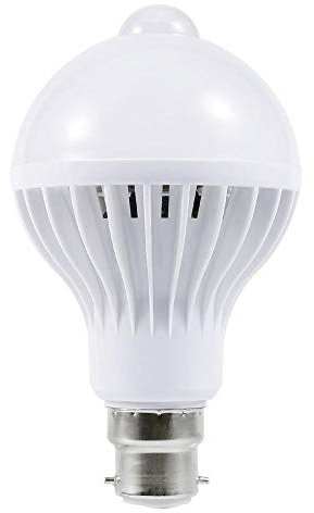 Aeromdale Capteur de Mouvement PIR Ampoule LED E27 / B22 Détecteur de Lampe à LED 9W Luminosité PIR Lampe à Induction pour Corps Humain pour Les escaliers Couloir Passerelle du sous-Sol