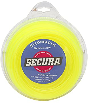 SECURA 2x Rund-Profil Mähfaden 1,6 mm 215 m Trimmerfaden Nylonfaden Motorsense